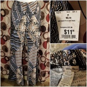 Boho fit and flare pants